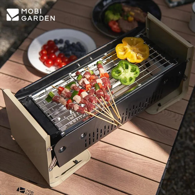 Desktop Barbecue Stove and Carbon Steel Portable Camping BBQ Grill