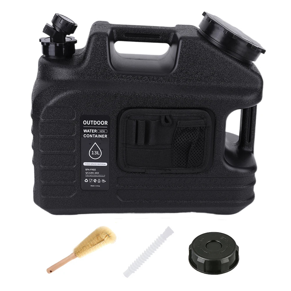 Portable Camping Water Container with Detachable Spigot and 3.4-Gallon Capacity
