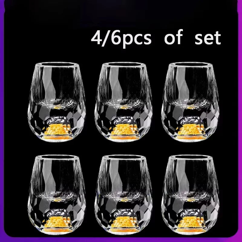 Diamond Crystal Liquor Shot Glasses and Spirit Dispenser Set