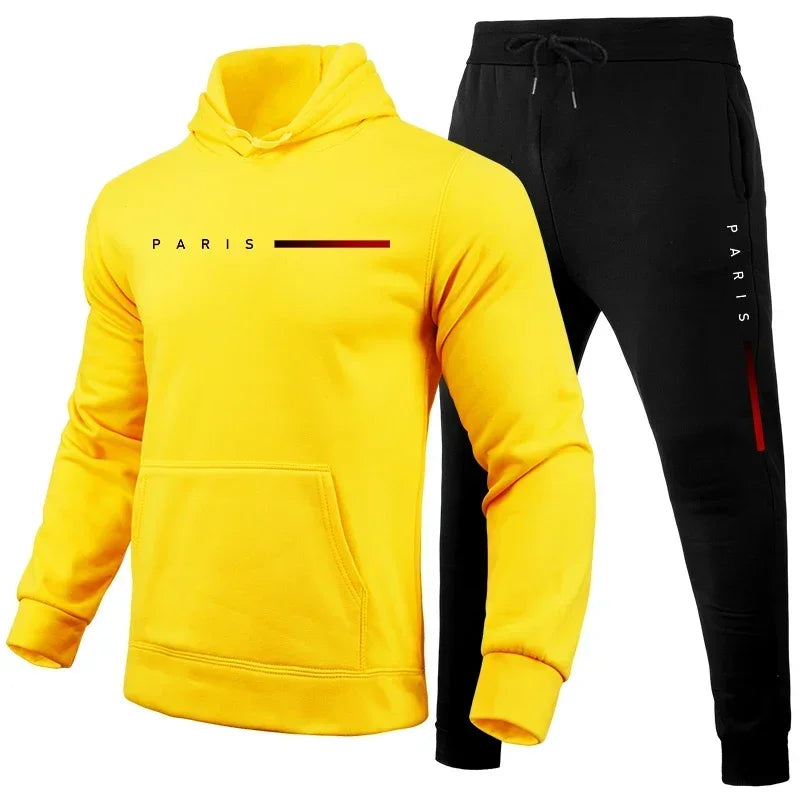 Men's Casual Hoodie and Sweatpants Two Piece Tracksuit Set