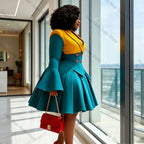 Women's Blazer Skirt Suit Two-Piece Set