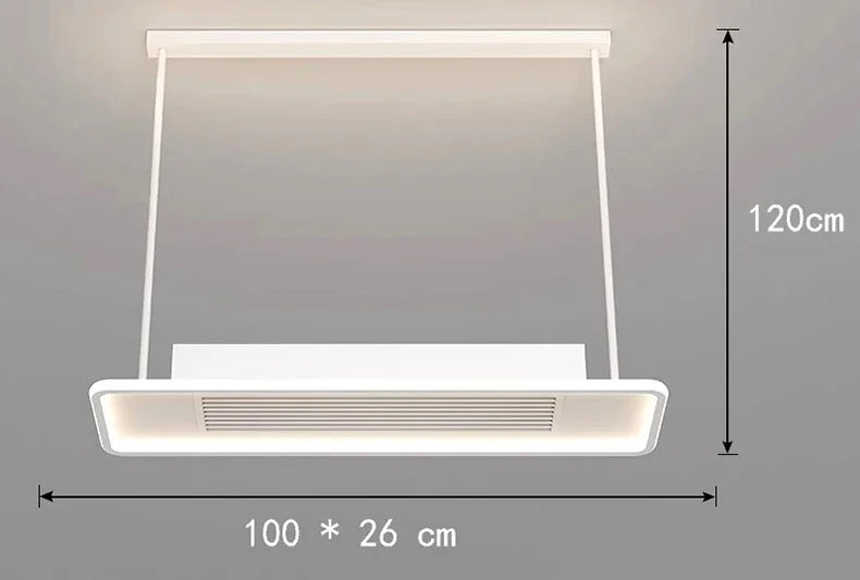 Modern Minimalist LED Ceiling Fan Light with Remote Control