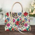 Women's Skull Pattern Faux Leather Shoulder Tote Bag