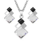 Women's Fashion Elegant Crystal Bridal Necklace and Earrings Set