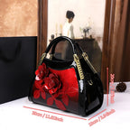 Women's Rhinestone Floral Dumpling Tote Bag