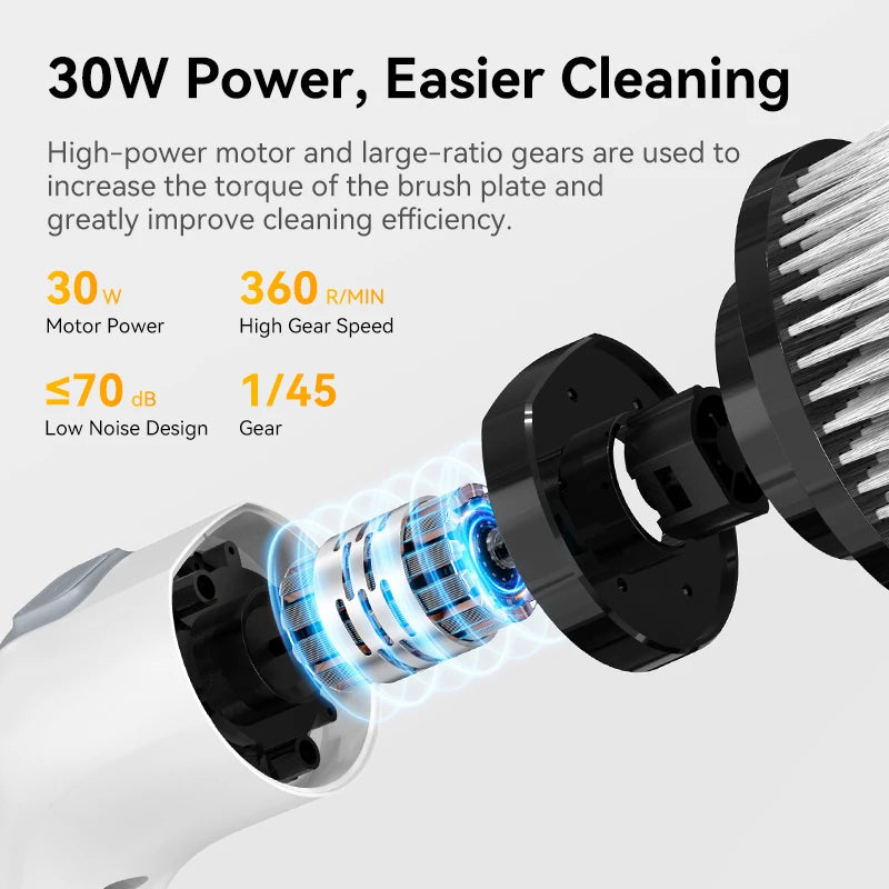 Cordless Electric Spin Scrubber with Extension Handle A11
