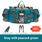 Waterproof Hiking Waist Bag with Reflective Strip and 1.3-Gallon Capacity