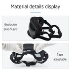 Dog Fashion Sports Sunglasses with Adjustable Strap Anti-Fog Pet Goggles
