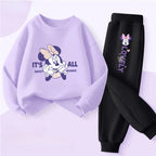Girls' O-Neck Sweatshirt Pants Two-Piece Set FA001668