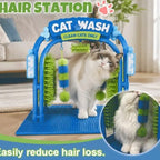 Cat Self Grooming Wash Station and Massage Brush Toy