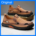 Men's Comfortable Slip-on Casual Leather Walking Sandals