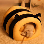 Cute Beehive Warm Enclosed Pet Cave Bed
