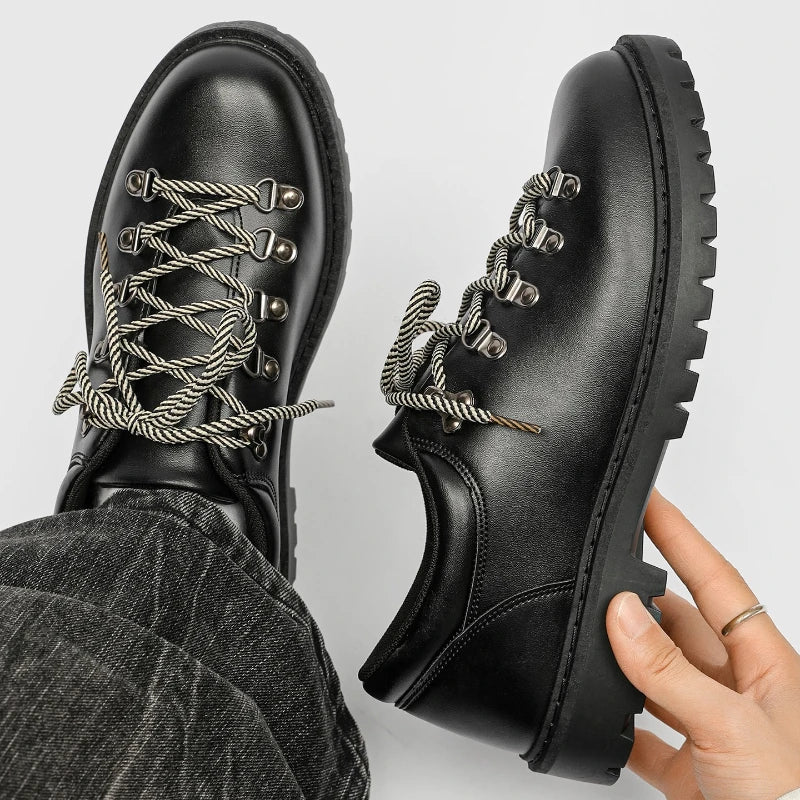Men's Fashion Color Block Round Toe Flat Casual Shoes