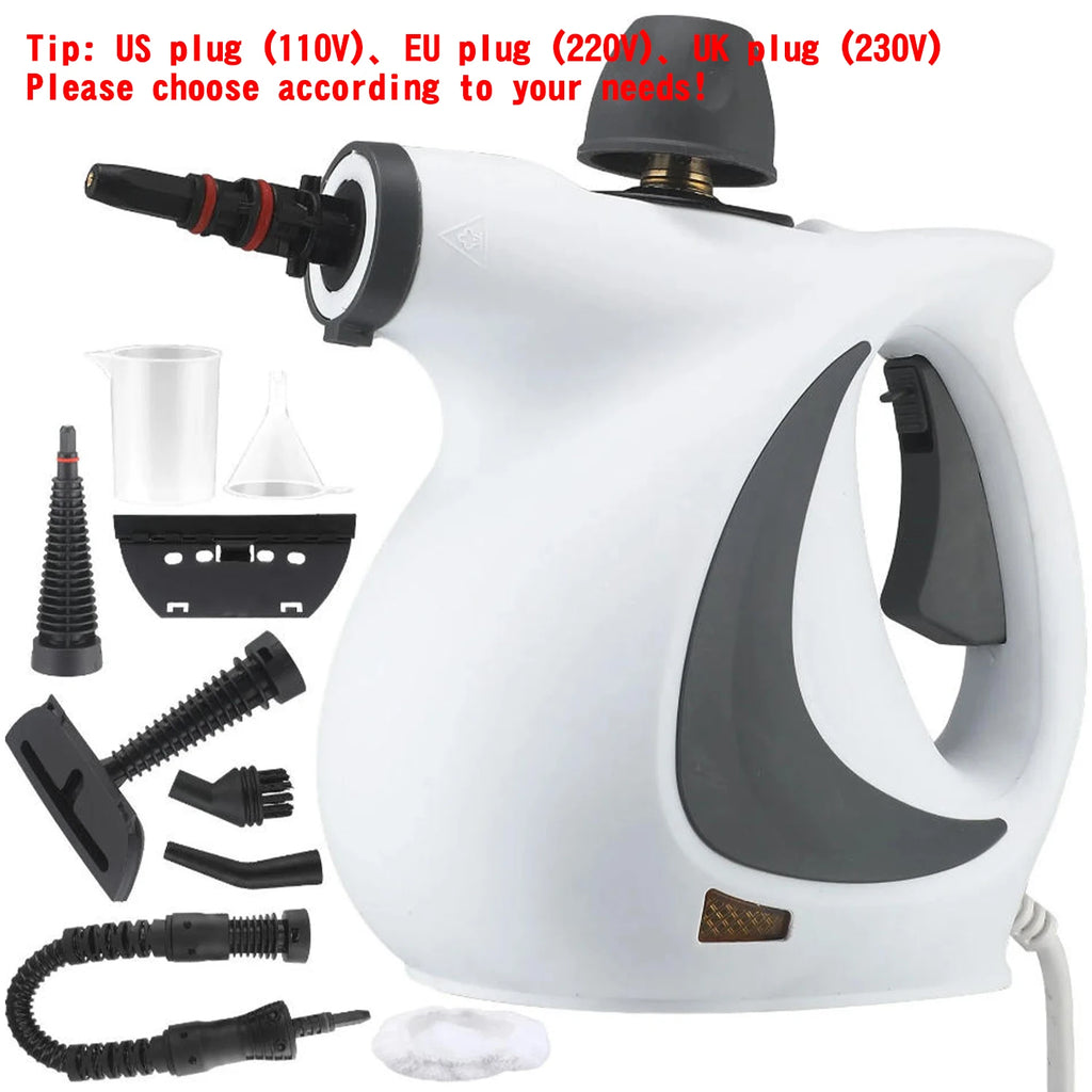 Portable Handheld High Pressure Steam Cleaner with Multi-Surface Accessories 1050W