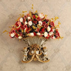 European Resin Angel Wall Vase and Planter Mural Ornament