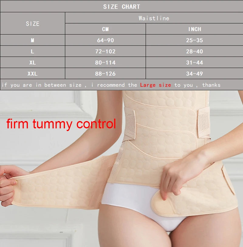 3-in-1 Postpartum Recovery Belt and Waist Trainer for Women