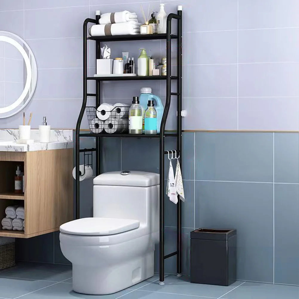 Freestanding Over The Toilet Storage Shelf with Paper Holder