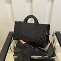 Women's Crocodile Pattern PU Leather Shoulder Bag