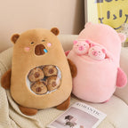 Capybara Plush Pillow with Six Balls Design for Kids