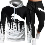 Men's Casual Hoodie and Sweatpants Two Piece Tracksuit Set