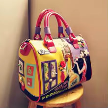 Women's Vintage Shoulder Bag Luxury Boston Handbag