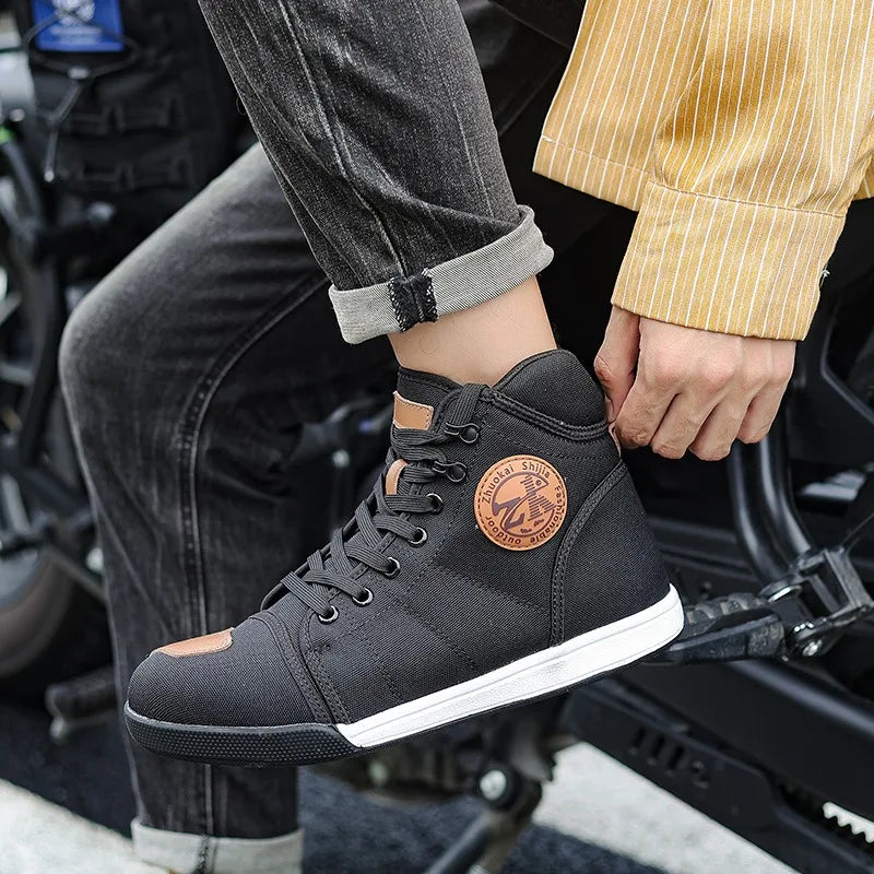 Unisex Anti-Slip Protective Motorcycle Riding Ankle Boots 0233