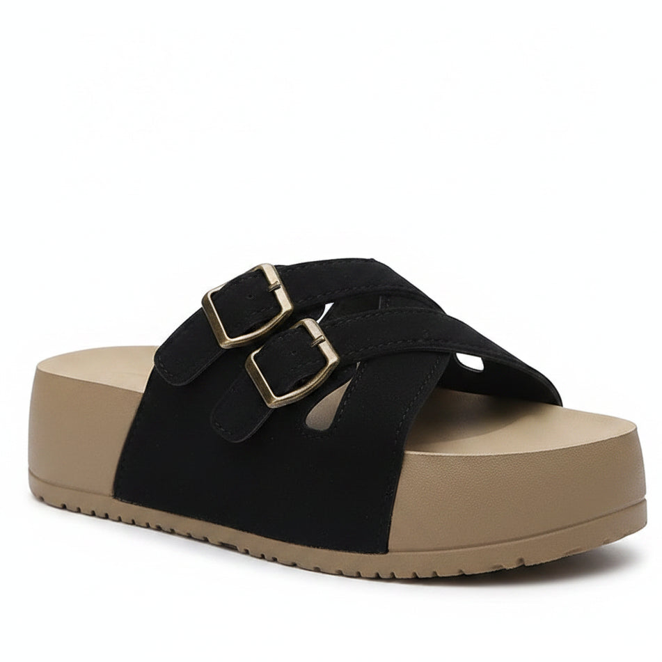Casual Buckle Sandals Women's Retro Summer Leisure Slides