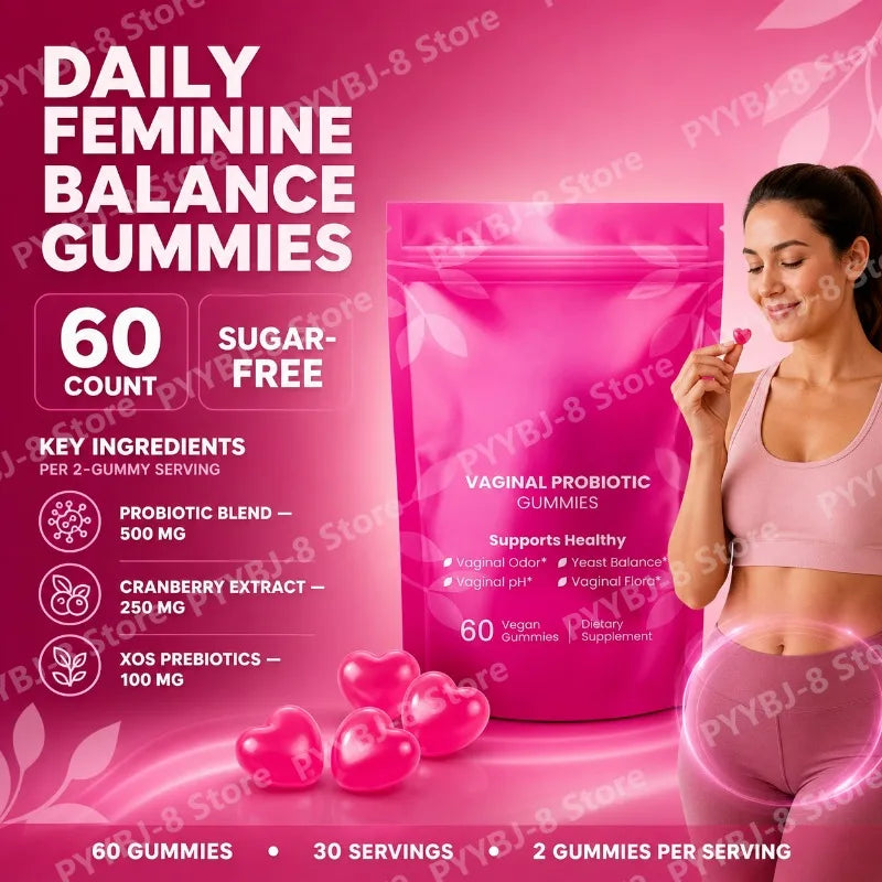 Women's Probiotic Cranberry Chlorophyll Digestive Wellness Gummies