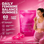 Women's Probiotic Cranberry Chlorophyll Digestive Wellness Gummies