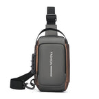 Men's Fashion PU Leather Anti-Theft Casual Crossbody Chest Bag
