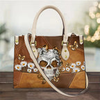 Women's Skull Pattern Faux Leather Shoulder Tote Bag