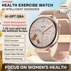 Women's 1.32 Inch AMOLED Screen Luxury Diamond Smartwatch