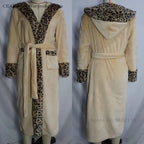 Women's Hooded Flannel Robe with Belt