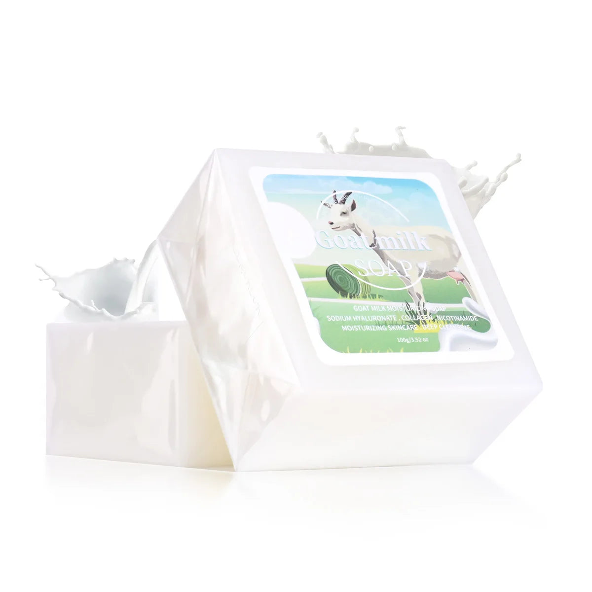 Unisex Niacinamide Goat Milk Collagen Cleansing Soap Bar 3.5 oz