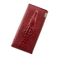 Women's Alligator Pattern Leather Clutch Wallet