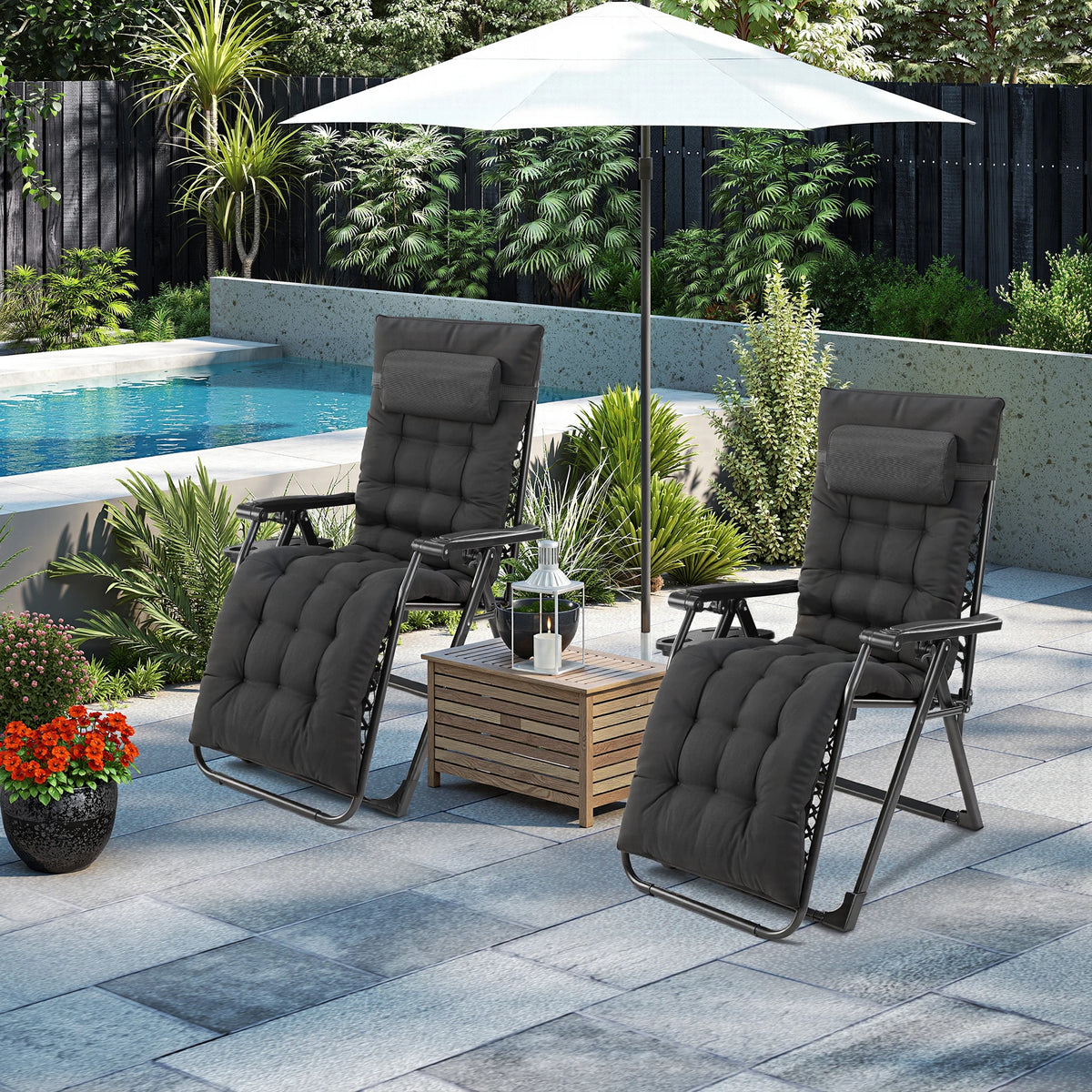 Zero Gravity Camping Lounge Chair and Folding Patio Recliner