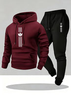 Men's Casual Hoodie and Sweatpants Two Piece Tracksuit Set