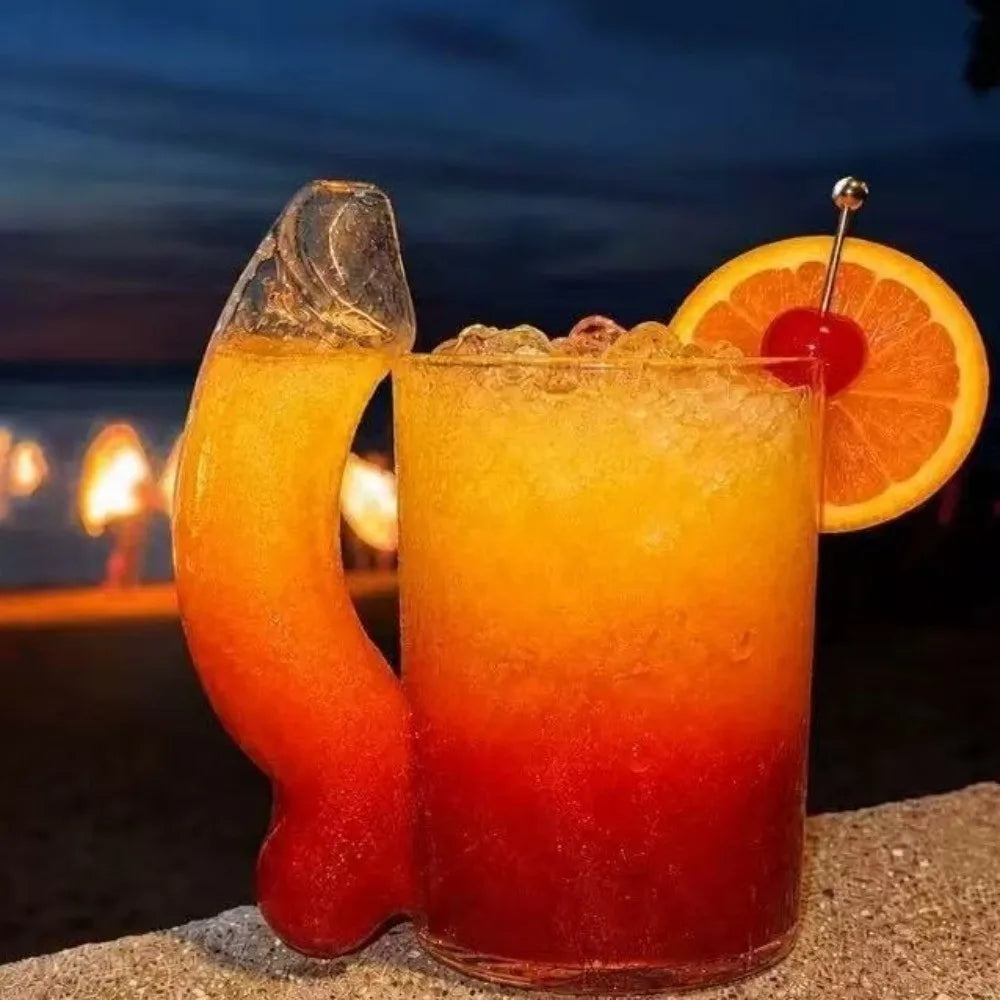Novelty D-Cup Shaped Glass and Thick Cocktail Beverage Mug