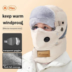 Unisex Windproof Thickened Plush Riding Face Mask Hood