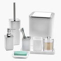 Bamboo Plastic Bathroom Accessory Set with Trash Can T234-8