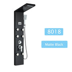 LED Rainfall Shower Panel Tower System with Massage Jets