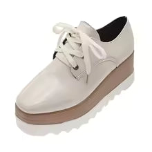 Women's Platform Slip-On Brogue Loafer Creepers