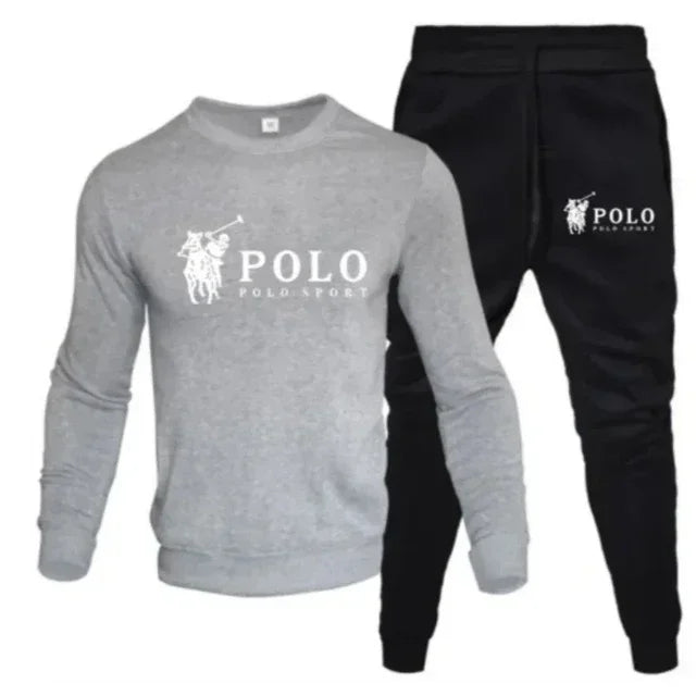 Men's Casual Crewneck Sweatshirt and Jogger Pants Tracksuit Set