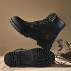 Unisex Waterproof Mid-Calf Hiking Work Boots with Non-Slip Rubber Sole