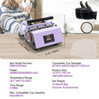 Tumbler Heat Press Machine and Dual Station Mug Sublimation Kit