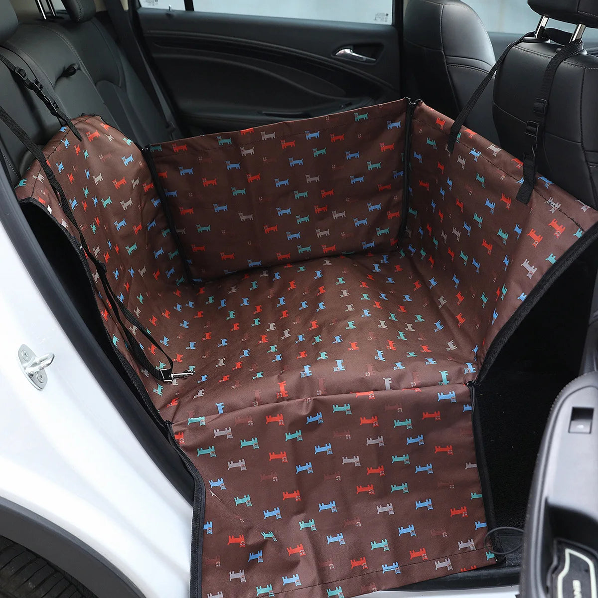 Waterproof Dog Car Seat Cover with Hammock Protector and Non-Slip Backing