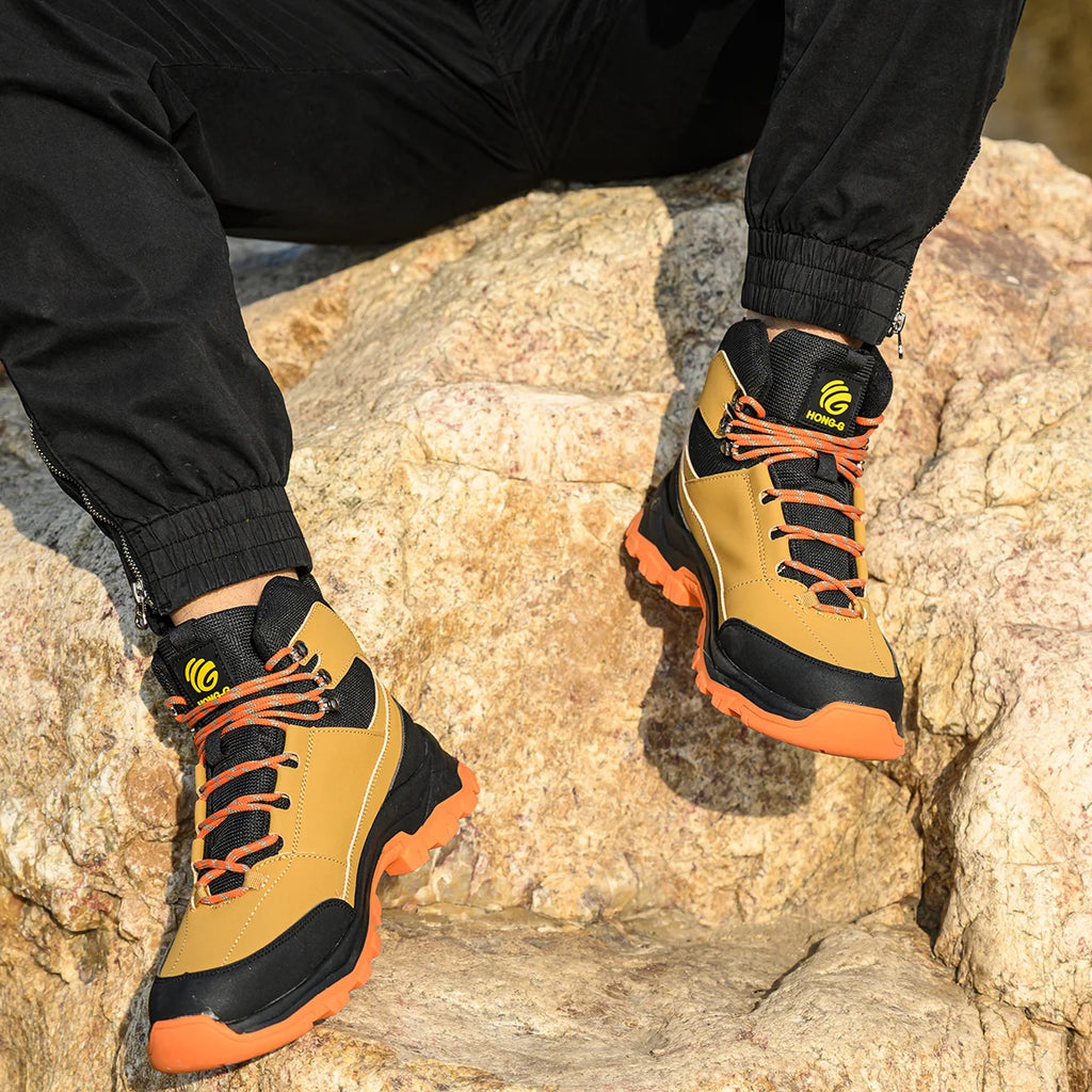 Men's Breathable Steel Toe Anti-Puncture Work Boots