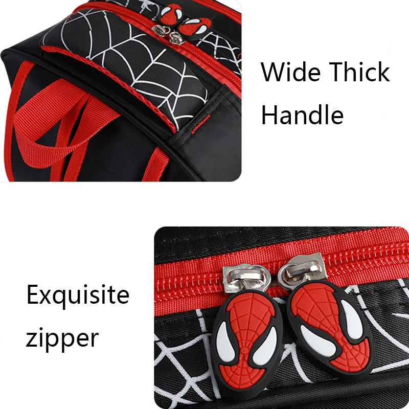 Kids' 3D Cartoon Spider Waterproof School Backpack and Pencil Case Set