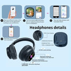 ANC Wireless Bluetooth Over Ear Headphones Touch Screen AI