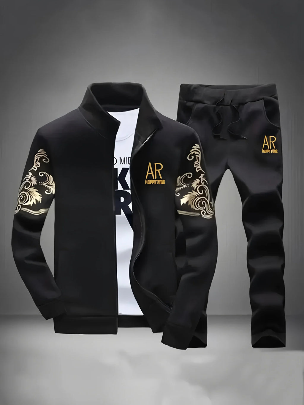 Men's Casual Sweatshirt and Sweatpants Two Piece Tracksuit Set